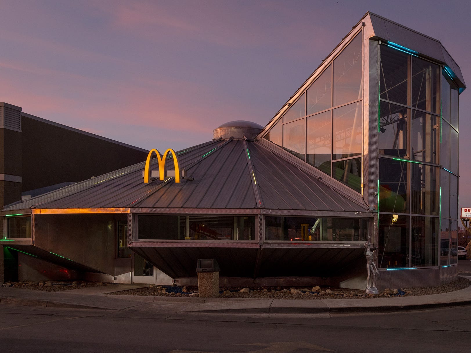 A UFO-shaped McDonald's in New Mexico.