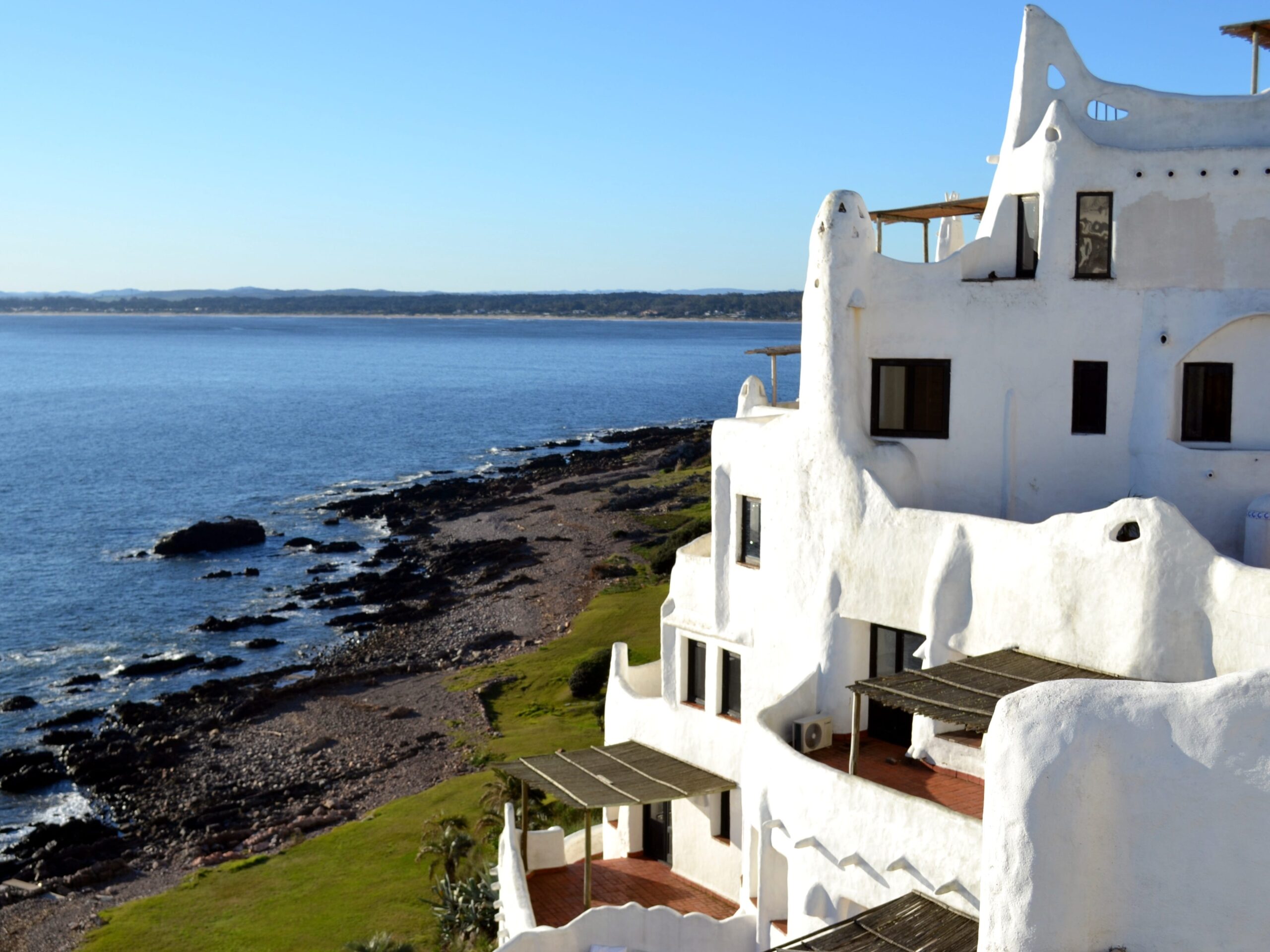 white building on the coast of Uruguay