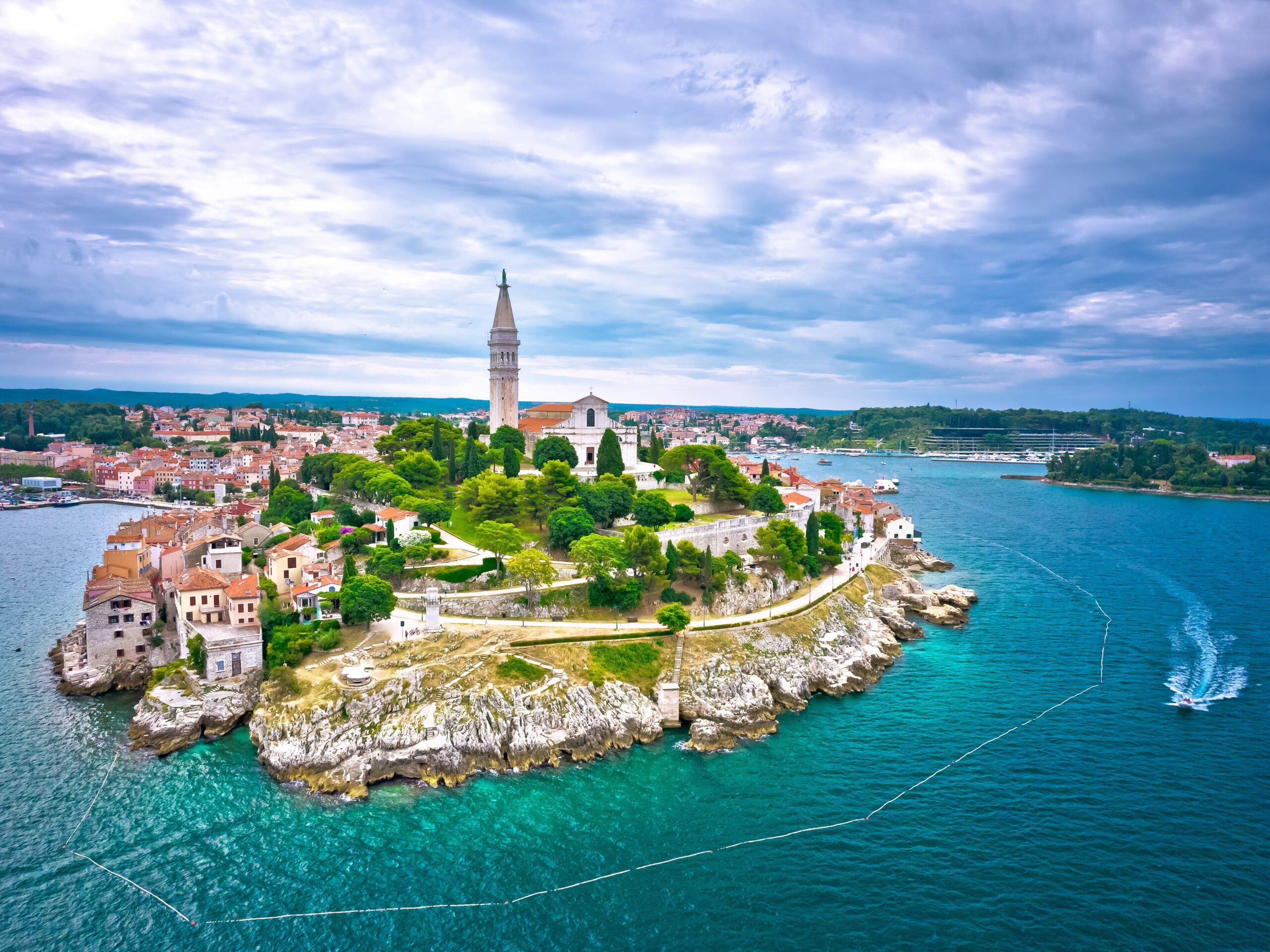 Rovinj historic peninsula in the Istria region of Croatia