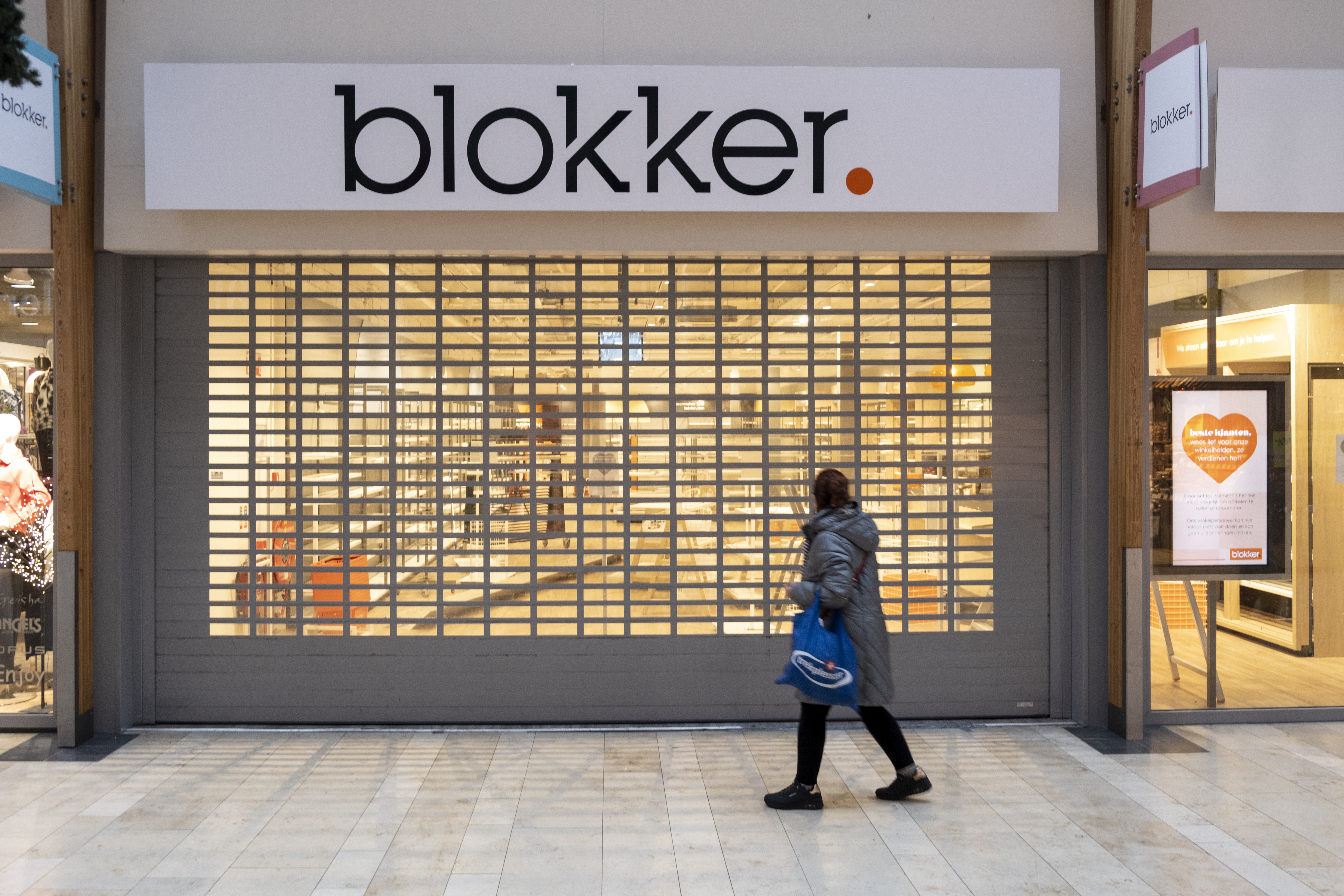 Gesloten filiaal van Blokker in Delft. Foto: ANP / Hollandse Hoogte / Helène van Rijn