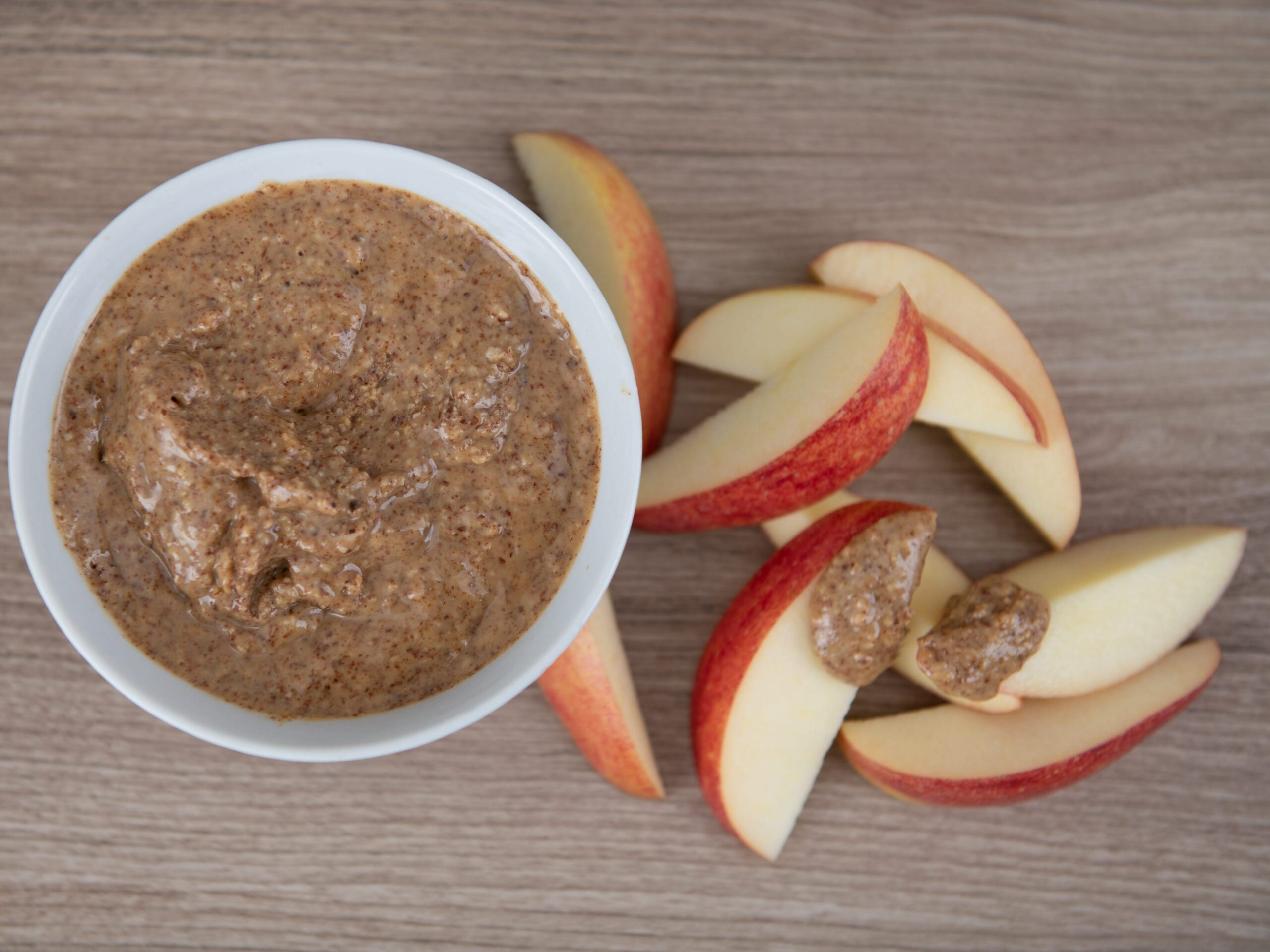 apple slices and almond butter