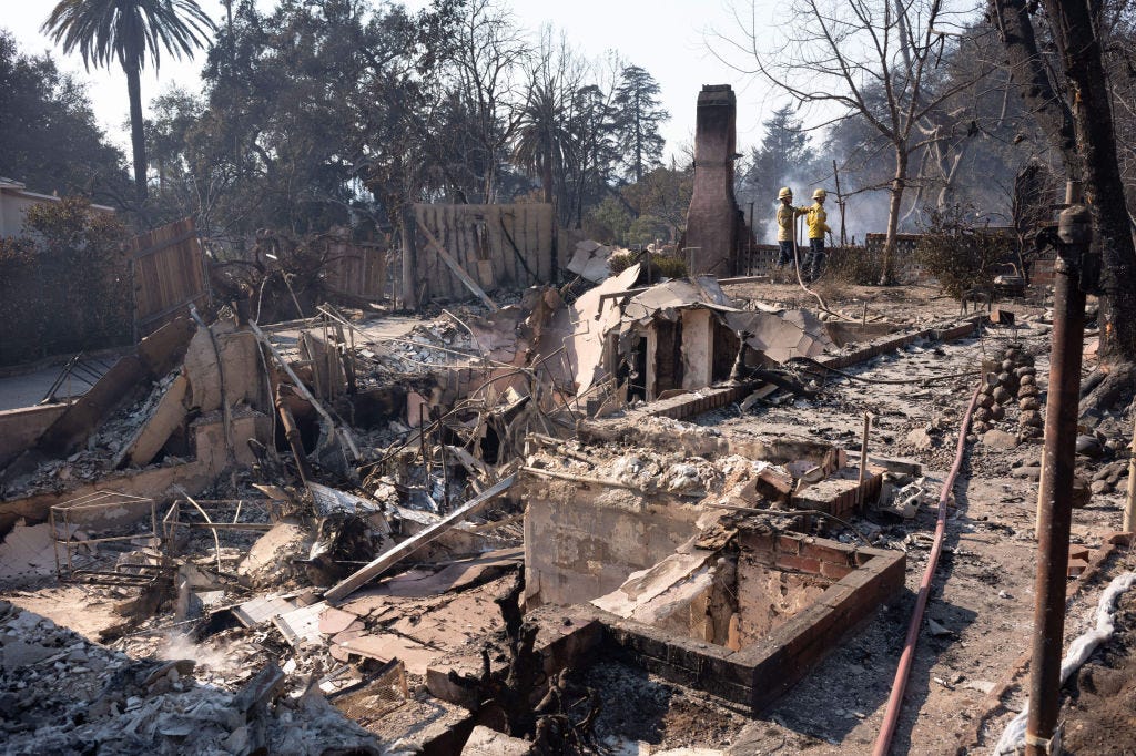 home destroyed by eaton fire in california