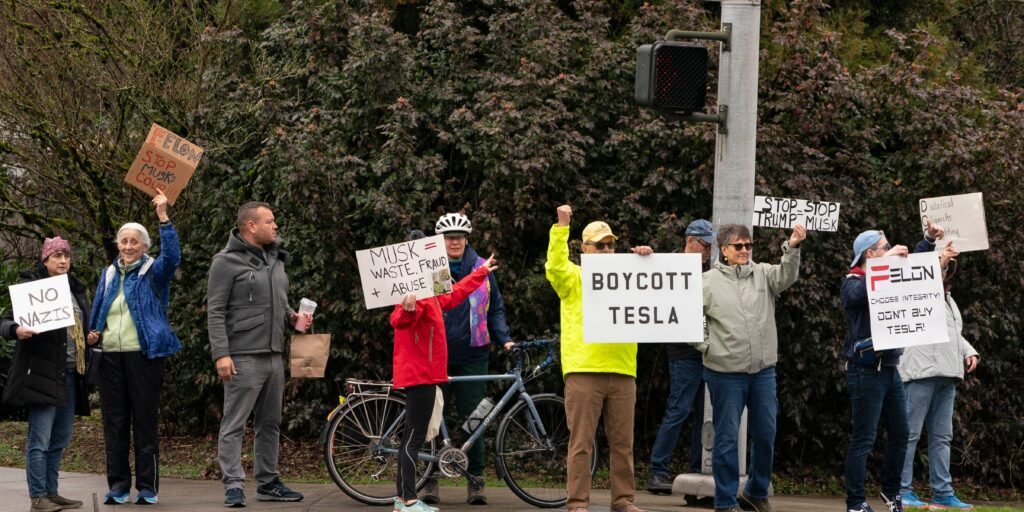 Tesla protesten