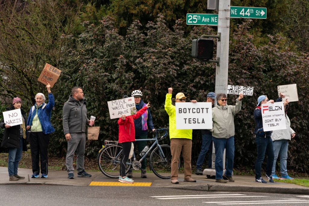 Tesla protesten