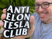 anti Elon Musk stickers Tesla