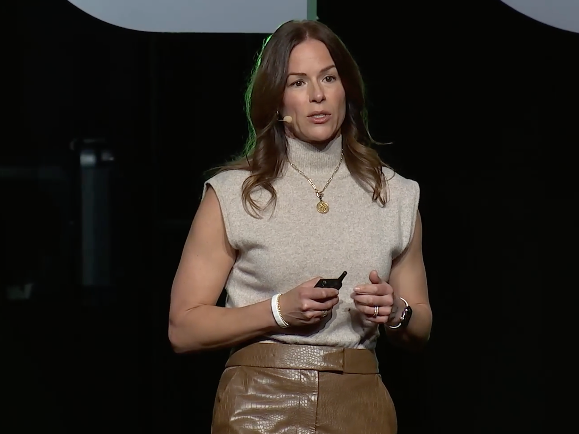 Kimberly Powell, Nvidia's VP of healthcare, onstage at HLTH 2024.