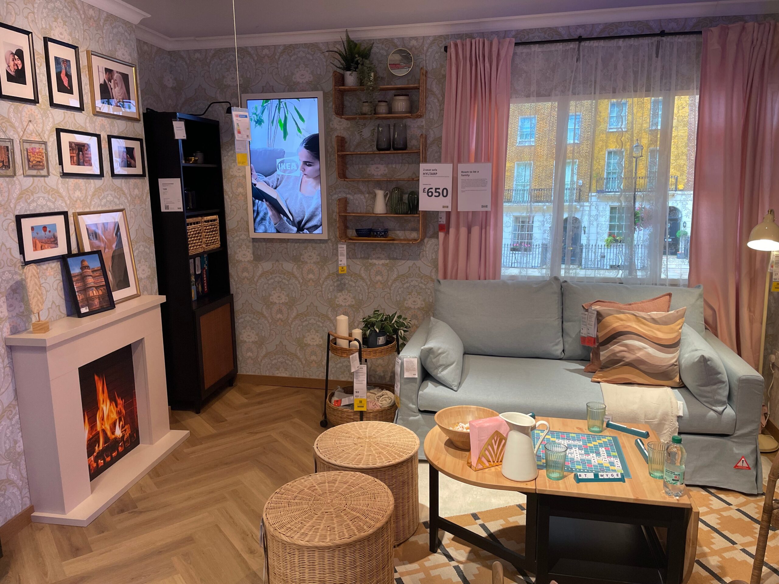 One of IKEA's showrooms of a living room