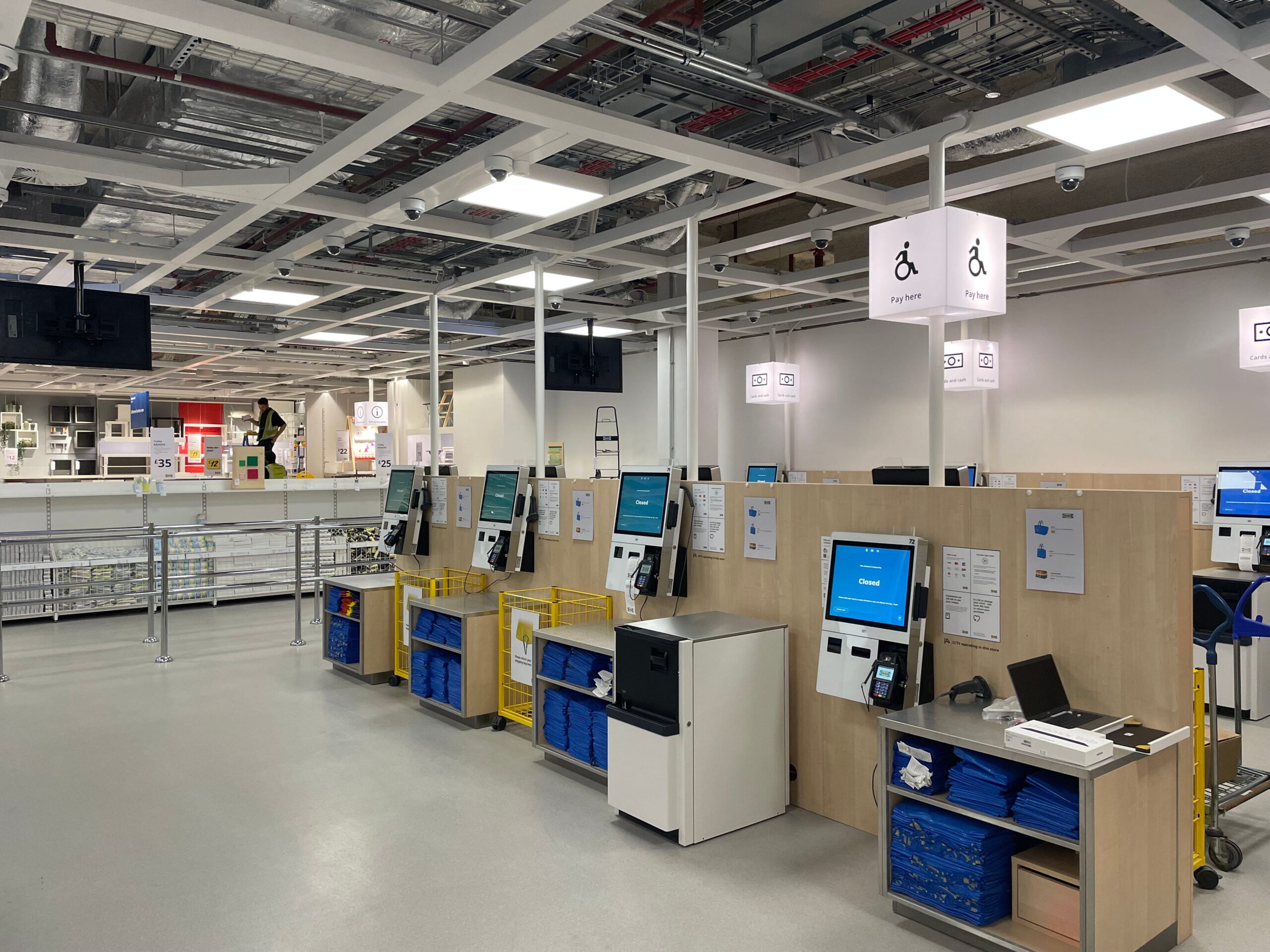 The checkouts at IKEA's store on Oxford Street.