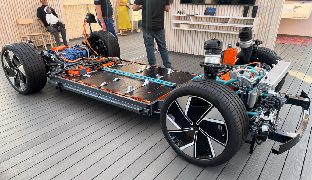 Een accupakket van een elektrische auto.