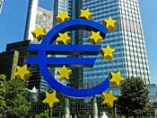 De ECB, met een Euro logo