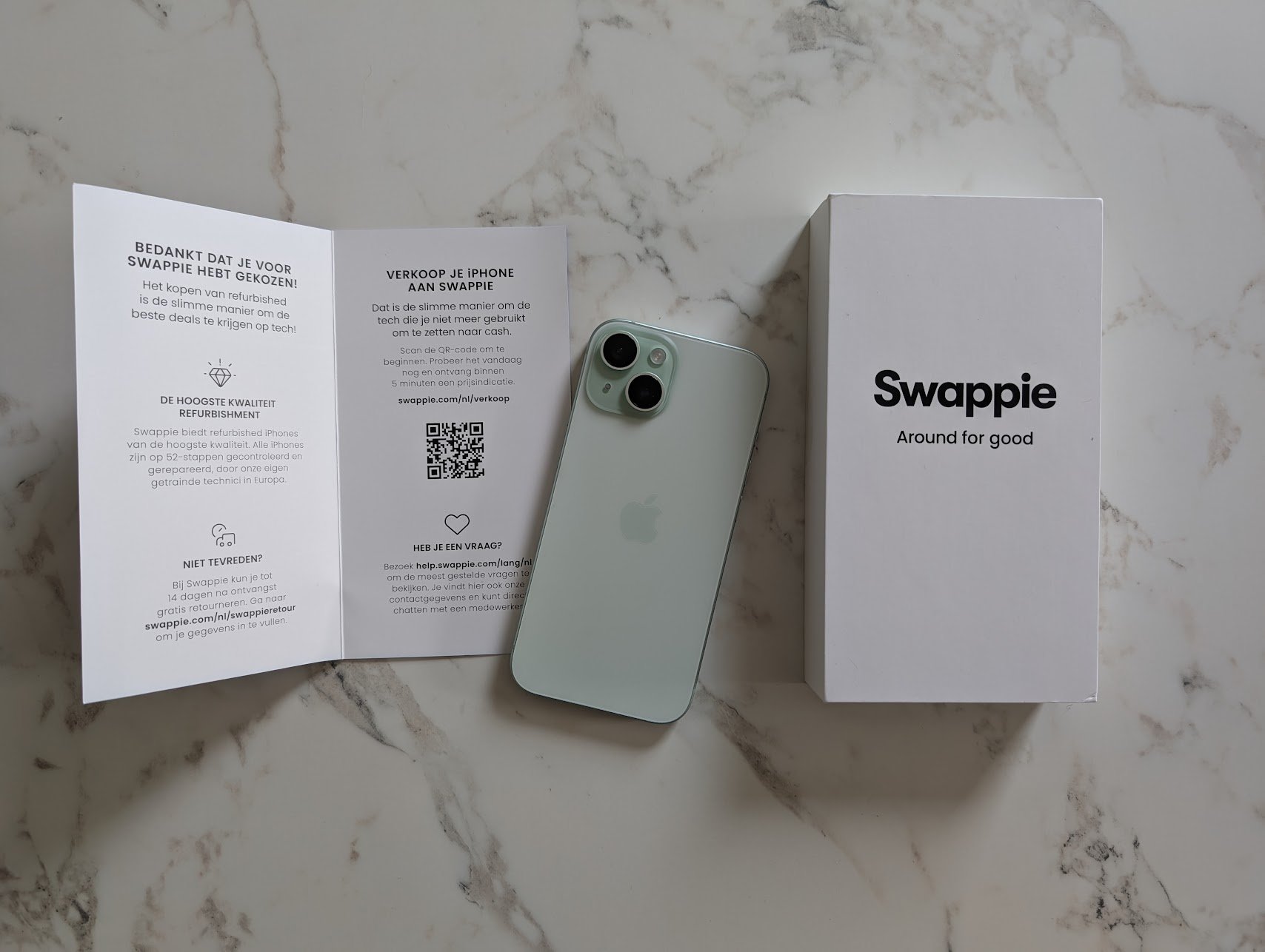 Swappie benadrukt graag hoe duurzaam een refurbished iPhone is